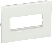 Суппорт с рамкой Legrand Mosaic 4 мод. для кабель-канала Metra с крышкой 110мм белый картинка